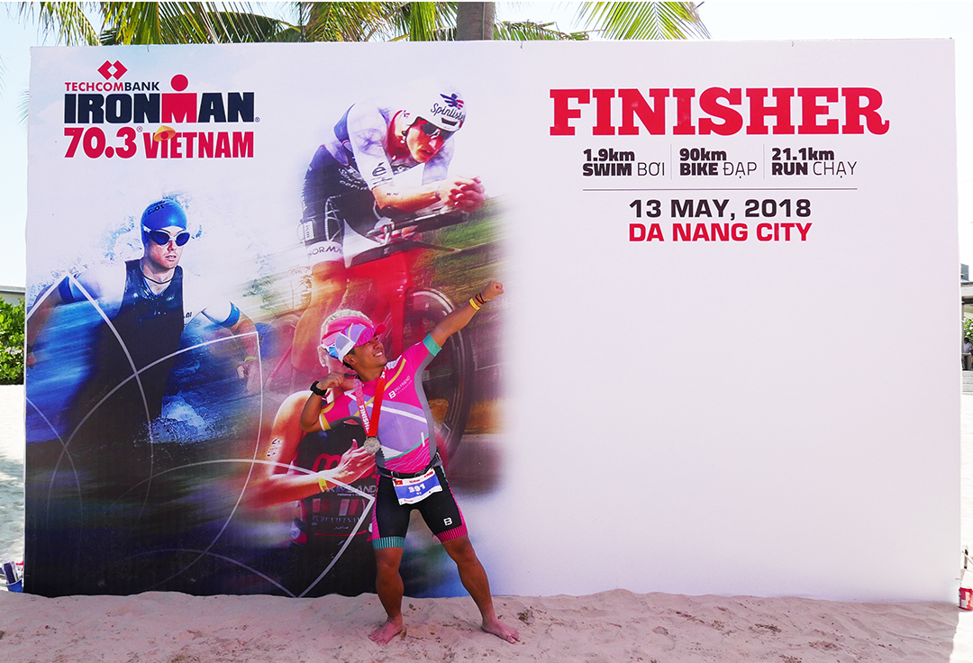 Rapper Đạt Đinh hai lần chinh phục IRONMAN 70.3 Việt Nam dù vỡ sụn gối, đứt dây chằng